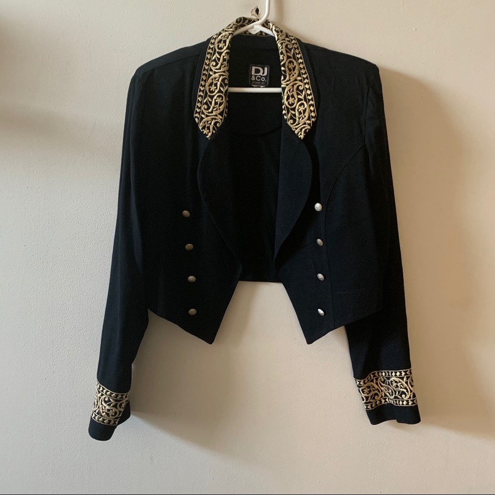 Vintage 80s 90s cropped military blazer (LL)